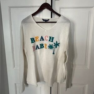 Simply Southern White Beach Babe Knit Sweater